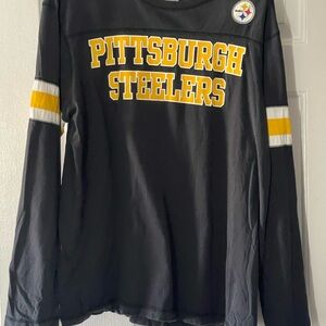 NFL Team Apparel Women's Size Large Pittsburgh Steelers Long Sleeve T Shirt